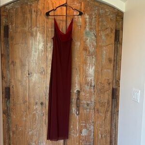 Jean Paul Gaultier Deep Red Maxi Cover-Up from the resort collection, “Soleil.”